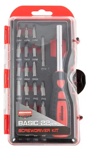 Birchwood Casey BSDS Basic Screwdriver Kit22 Pieces Includes Slotted/Philips/Torx/Hex Heads