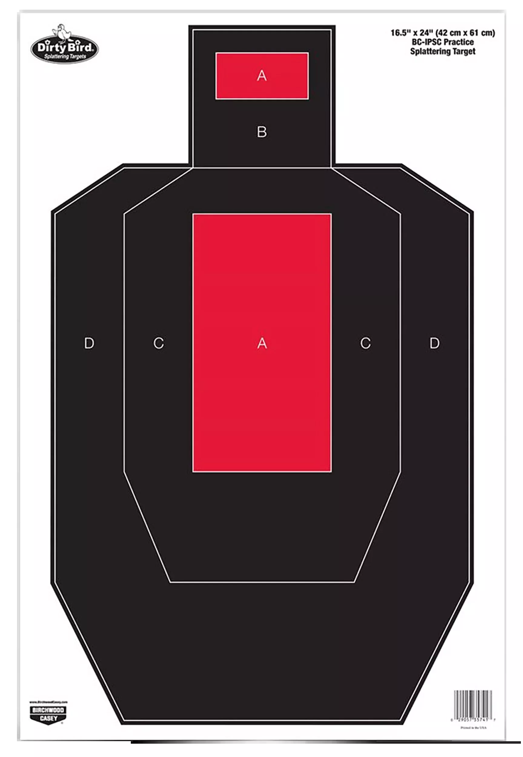 Birchwood Casey Dirty Bird IPSC Practice Splattering Targets, 16.5 x 24, Tagboard, 3-Pack – 35743