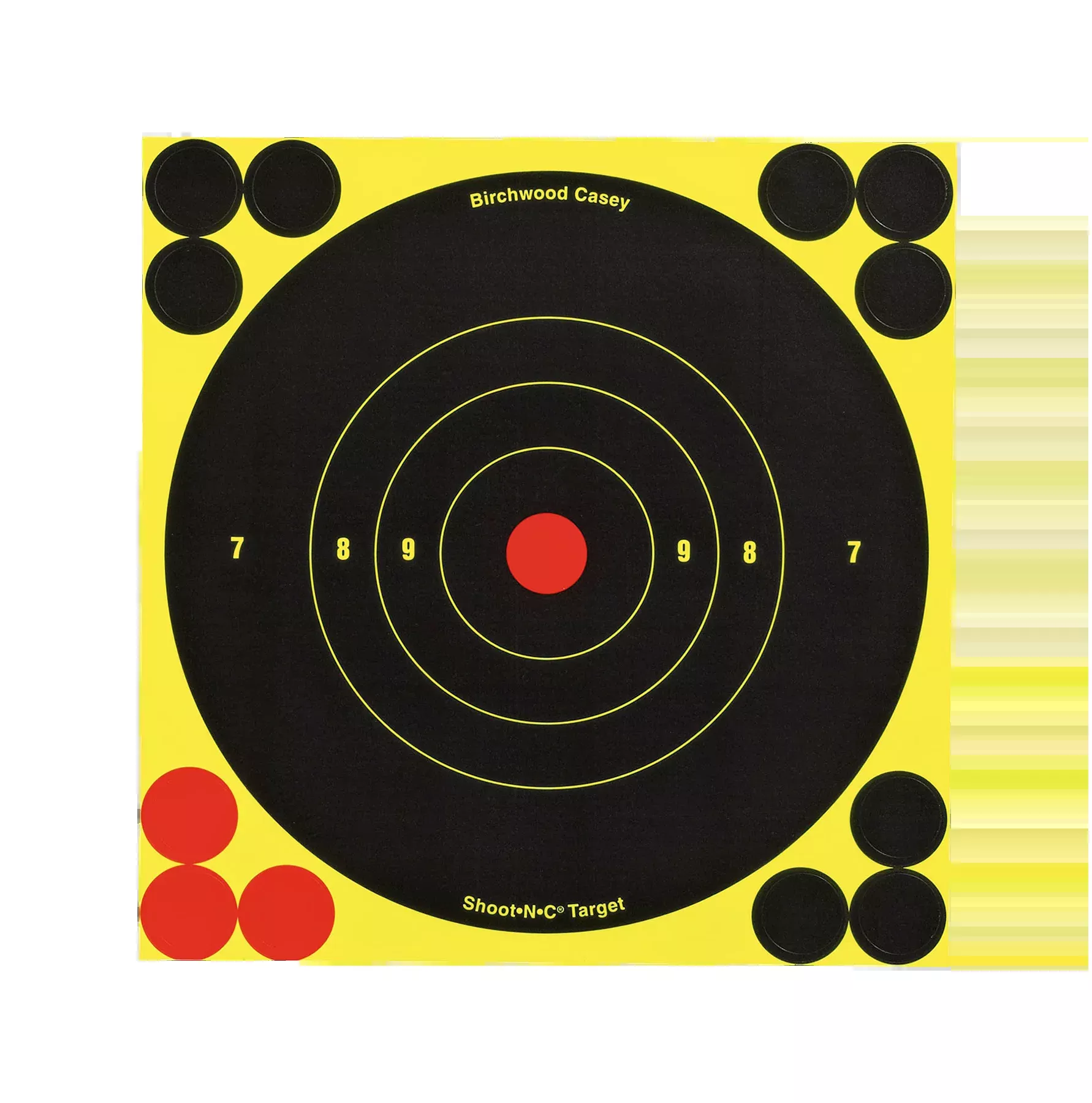 Birchwood Casey Shoot-N-C 6-Inch Reactive Bullseye Targets, Self-Adhesive 12-Pack, 34512