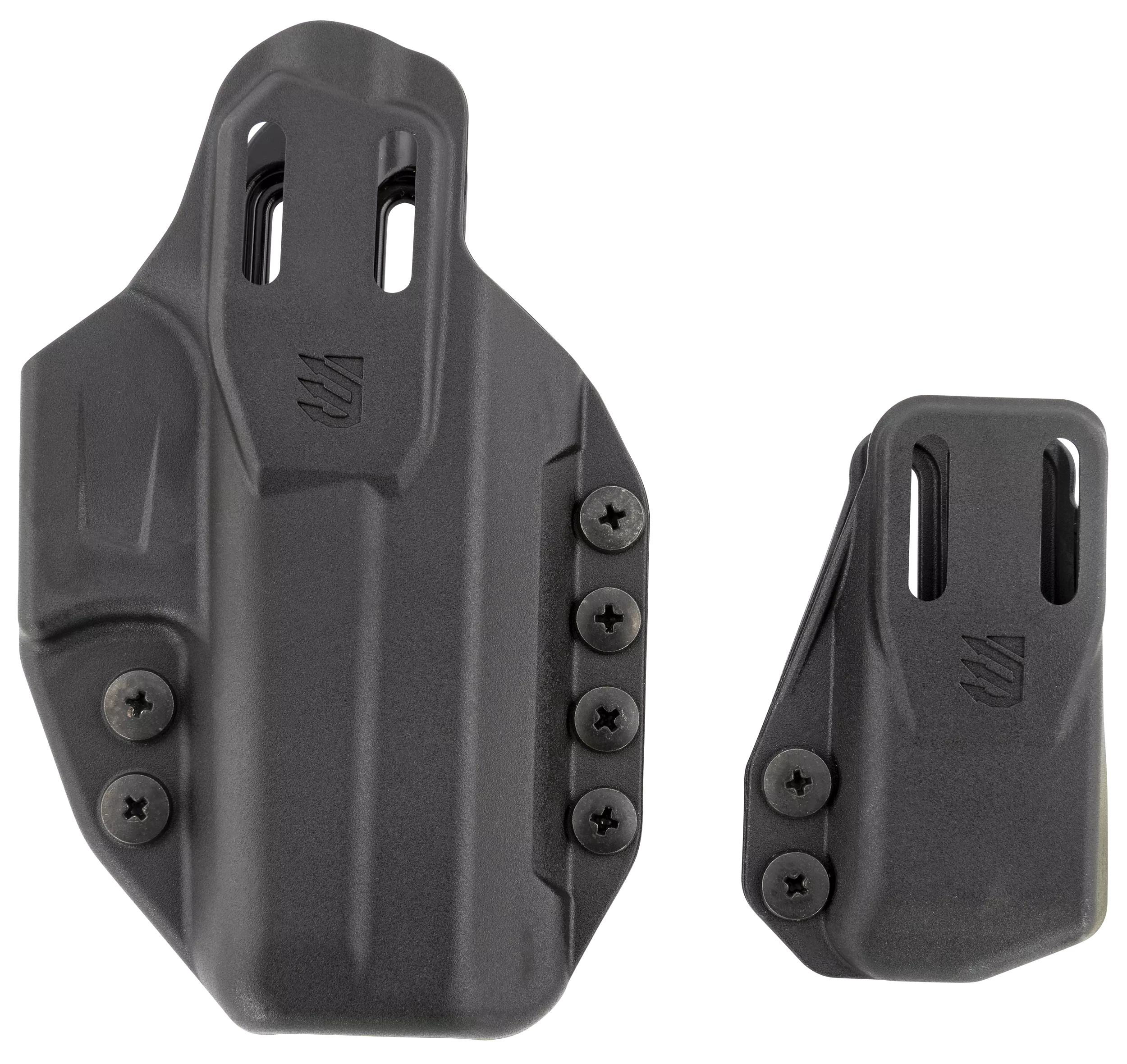 Blackhawk 416102BK Stache Premium Kit IWB Size 02 Black Polymer Belt Clip Compatible w/Glock 19/23/32/44/45 Includes Mag Carrier Ambidextrous