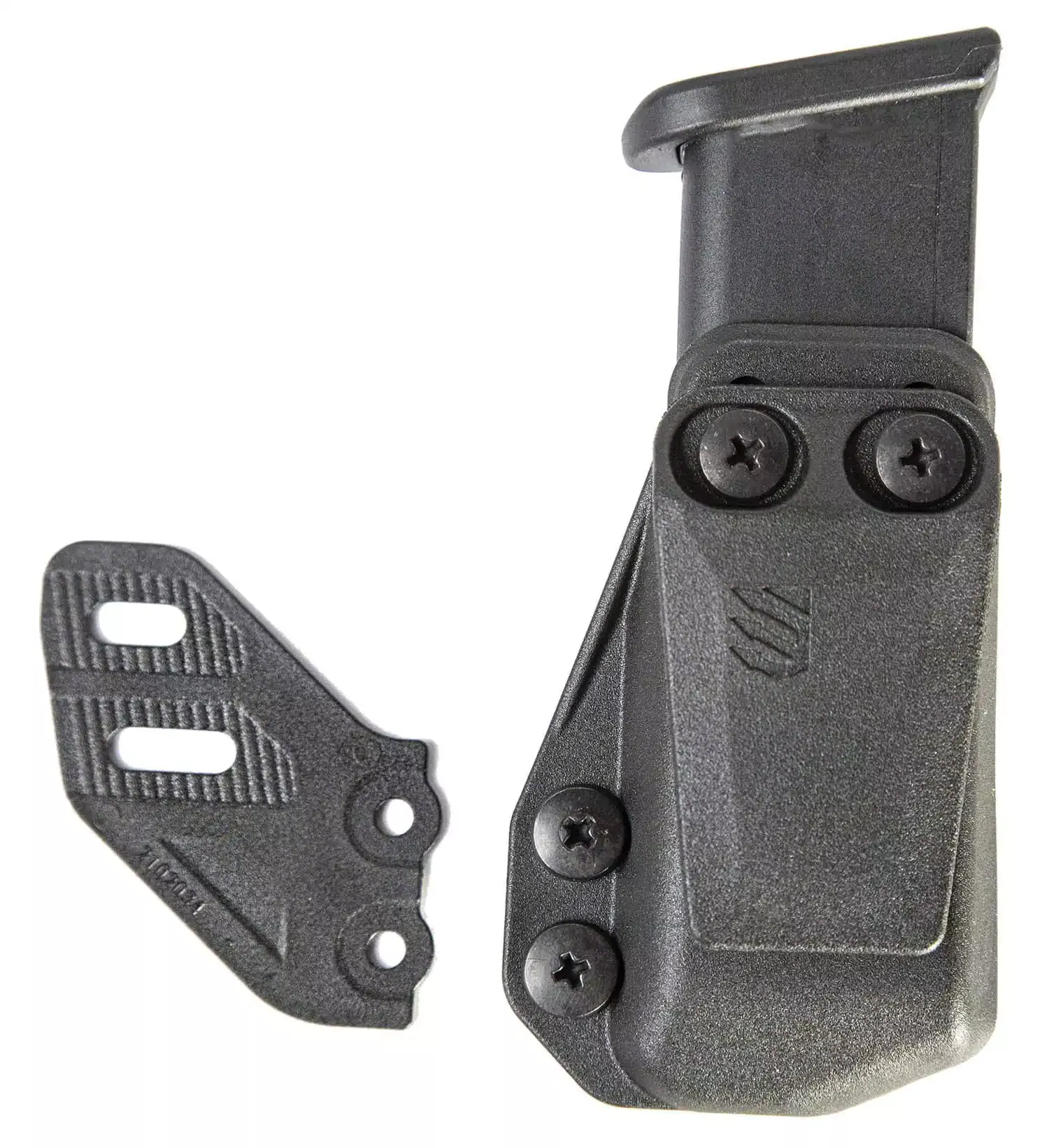 Blackhawk 416A02BK Stache Mag Carrier IWB Double Stack Belt Clip Mount Fits Belts 1.50″ Wide Black Polymer Ambidextrous