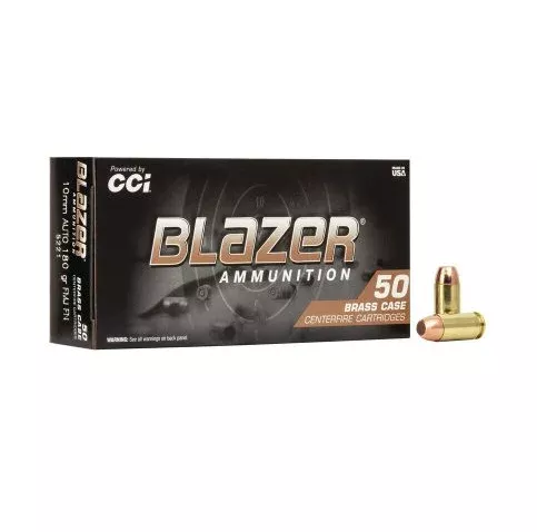 Blazer Ammunition 10mm Auto 180 Grain Full Metal Jacket 50 Count