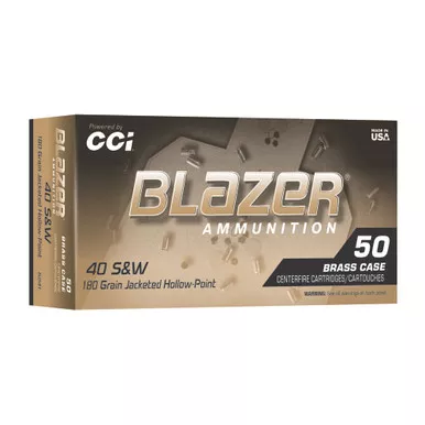 Blazer Brass 40 S&W 180 Grain Jacketed Hollow Point - 50 Round Box