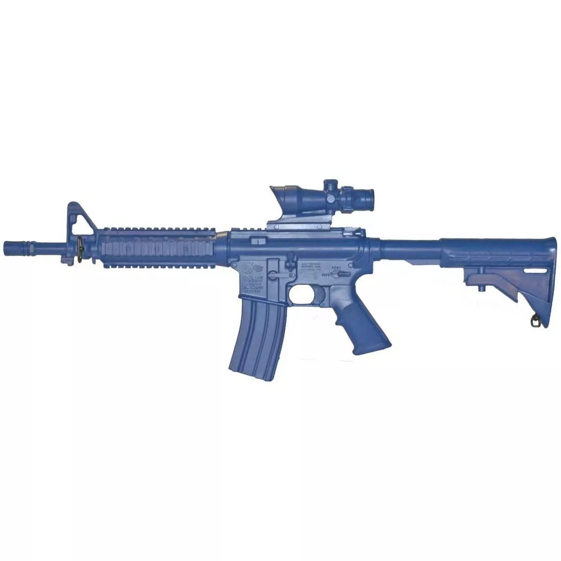 Blueguns FSM4CFTRACOG - M4 COMMANDO Flat Top Open Stock, Fwd Rail, ACOG Sight Replica Training Gun (30-60 Day Lead Time )