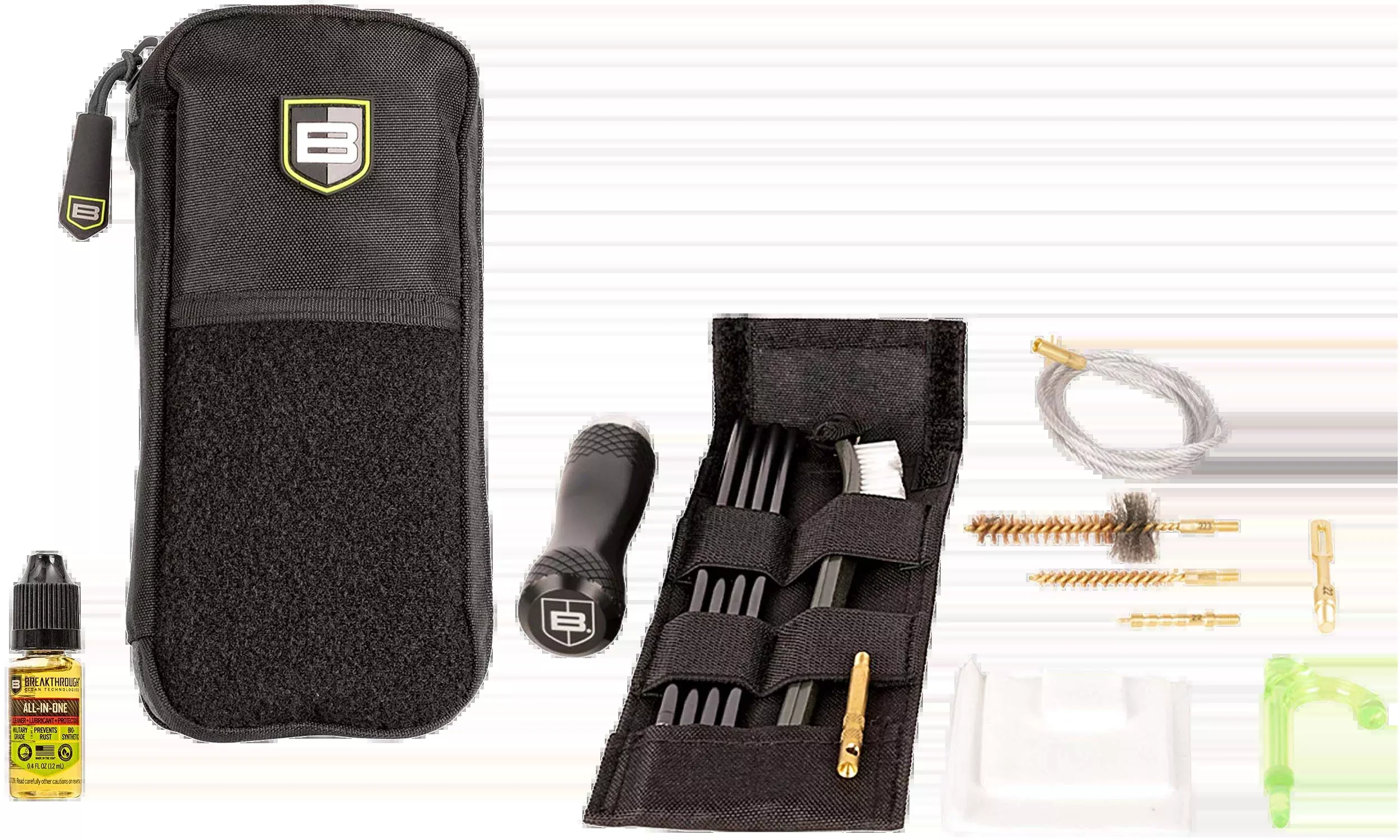 Breakthrough Clean Badge Series 5.56mm Rod & Pull-Through Gun Cleaning Kit with CLP, BTMPK223
