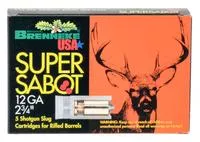 Brenneke Sl122sus Supersabot Hunting 12 Gauge 2.75 " 1 1/8 Oz Sabot Slug Shot 5 Per Box