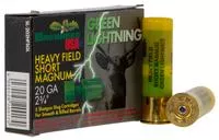 Brenneke Usa Green Lightning 20 Gauge Ammunition 5 Rounds 2- 3/4 " 1 Oz Rifled Slug 1392 Fps