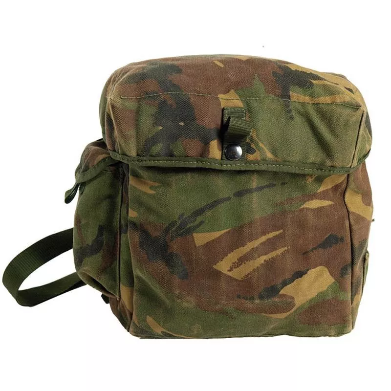 British Camo Gas Mask Bag with Strap (Used)