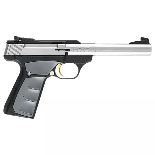 Browning 051483490 Buck Mark Camper * Ca Compliant 22 Lr 10 + 1 5.50 " Tapered Bull Barrel, Matte Stainless Serrated Ss Slide, Matte Black Aluminum Frame & Gray Overmolded Grips