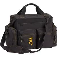 Browning 121095899 Black & Gold Shooters Bag Black W/Buck Mark Logo Ripstop Polyester