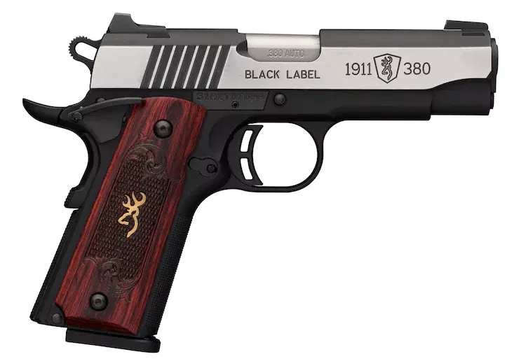 Browning 1911-380 Black Label Medallion Pro Pistol 380 ACP 8-Round Black with Wood Grips
