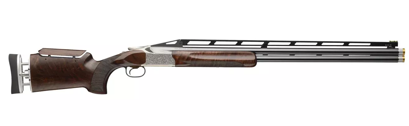 Browning Citori 825 Trap Max 12 Gauge 2.75″ 32″ Polished Blued Invector-DS Extended Silver Nitride Steel Receiver/High Gloss Black Walnut Stock