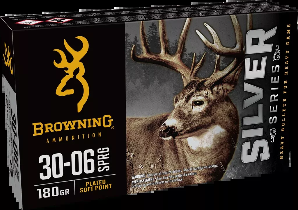 Browning Silver Series 30-06 Springfield 180gr Plated Soft Point Rifle Ammo, 20 Rounds B192630061