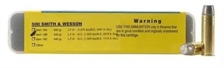 Buffalo Bore 500 S&W Magnum Ammo 440gr Hardcast GC 20rds - 18B