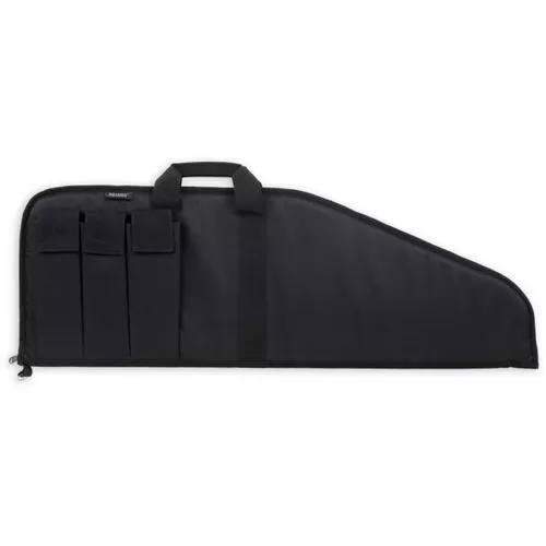 Bulldog Bd49943 Pit Bull Rifle Case Made Of Water- Resistant Nylon With Black Finish, Tricot Lining, 3 Velcro Magazine Pouches & Soft Padding 43 " L