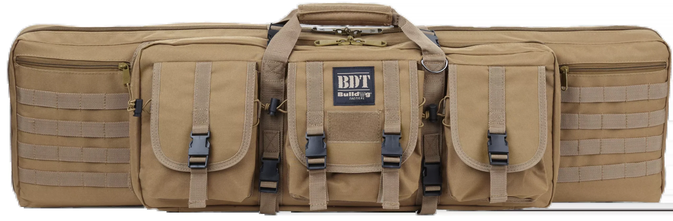 Bulldog BDT Tactical Single Rifle Case, 36 in Tan, Lockable Zippers, 3 Accessory Pockets, BDT3536T