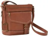 Bulldog Bucket Style Purse With Holster Leather Brown