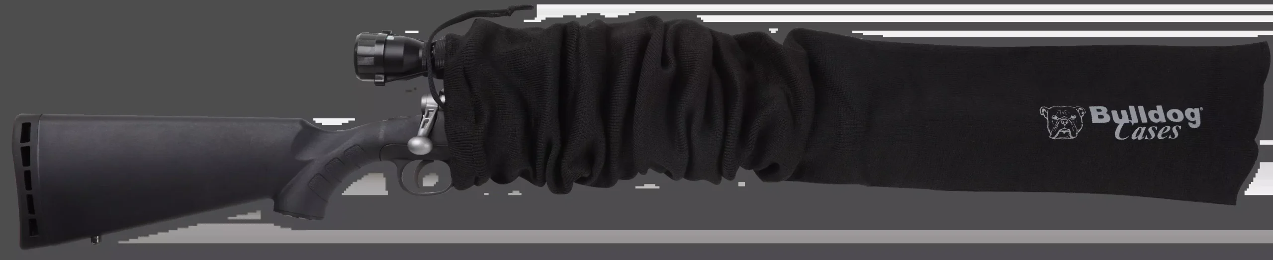 Bulldog Gun Sock for Oversized Scoped Rifles, Moisture-Resistant Black, 52 x 6 in - BD152
