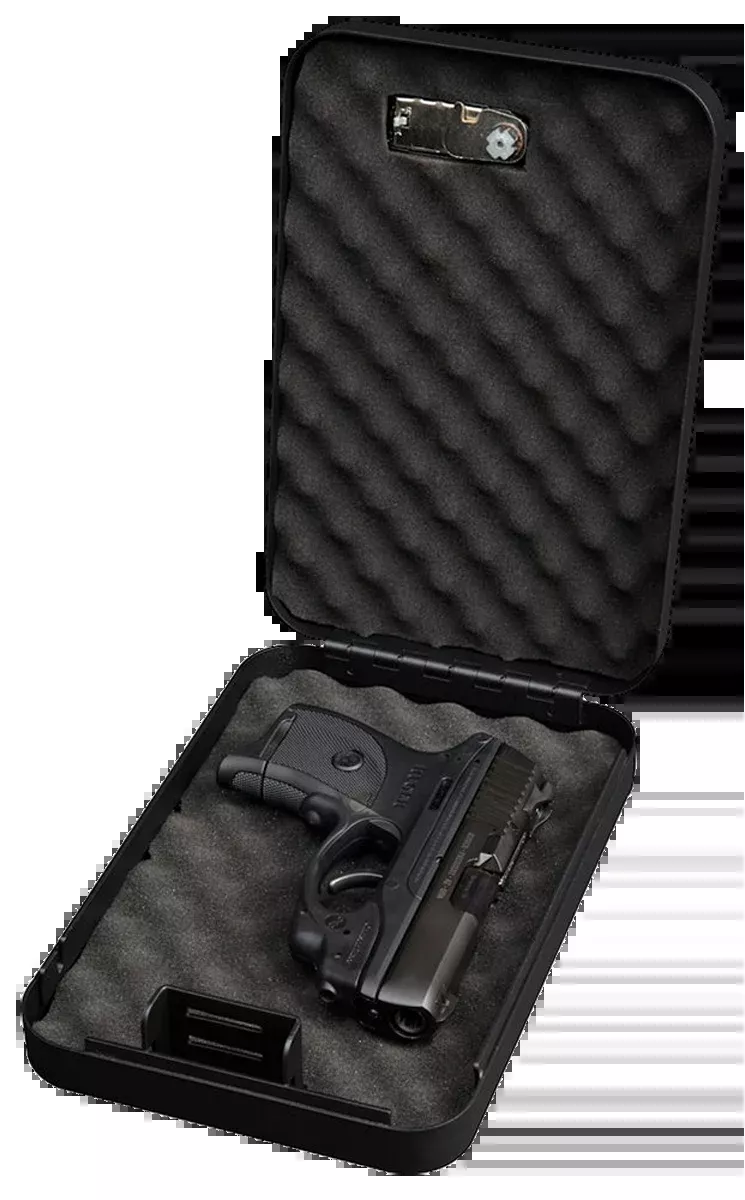 Bulldog Personal Vault Safe, 18-Gauge Steel, Combo Lock, TSA-Ready, Black - BD1126