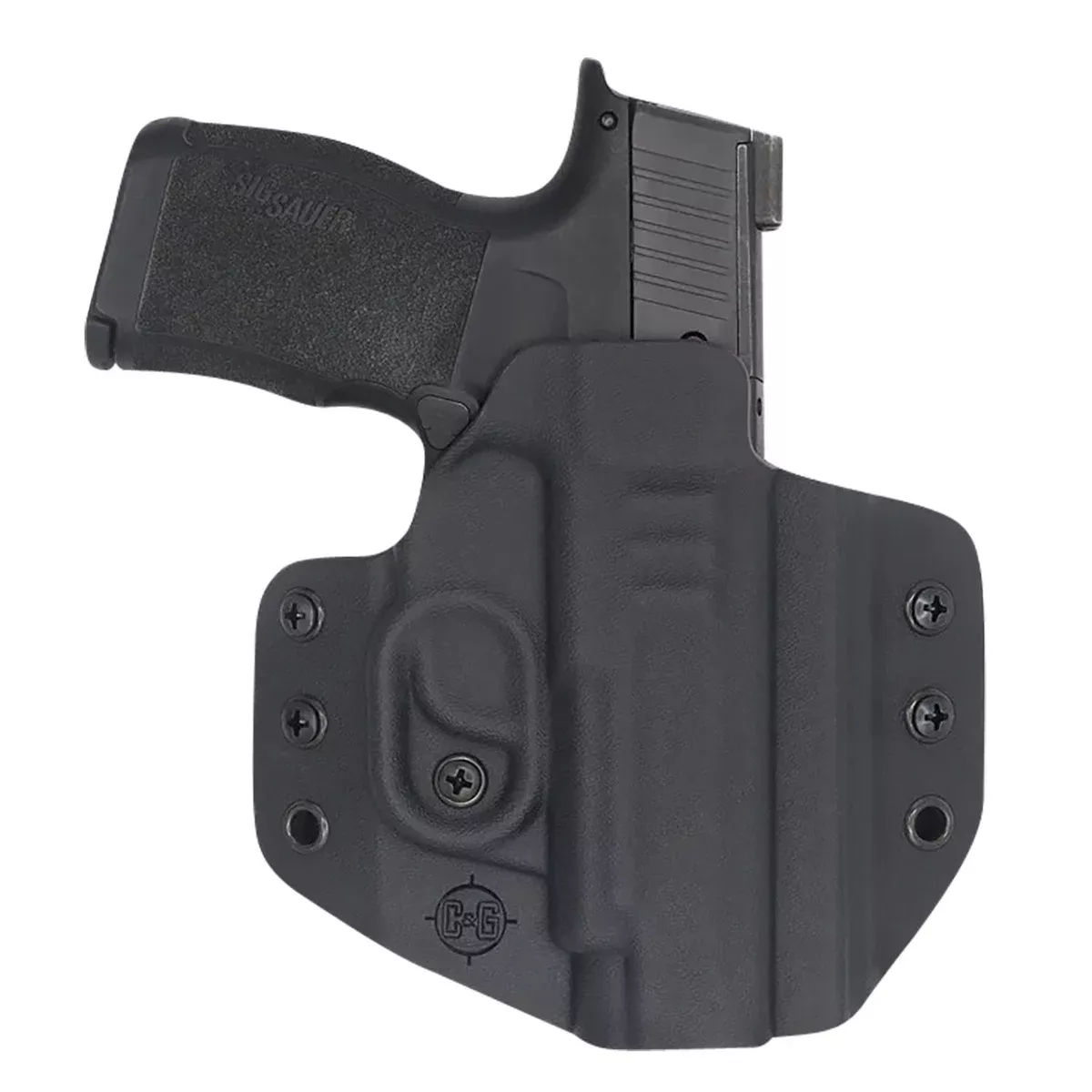 C&G Holsters 0250100 CovertOWB Black Kydex Belt Loop Fits Sig P365 XL Right Hand