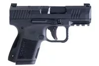 Canik Hg7620n Mc9 9mm Luger 12 + 1/15 + 1 3.18 " Black Steel Barrel, Tennifer W/Black Cerakote Optic Ready/Serrated Slide, Black Polymer Frame W/Picatinny Rail.Black Polymer Grips