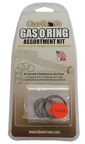 Carlson's Choke Tubes 00066 Gas O-Ring Assortment Kit 12 Gauge 20 Gauge Rubber / Graphite Coated Shotgun