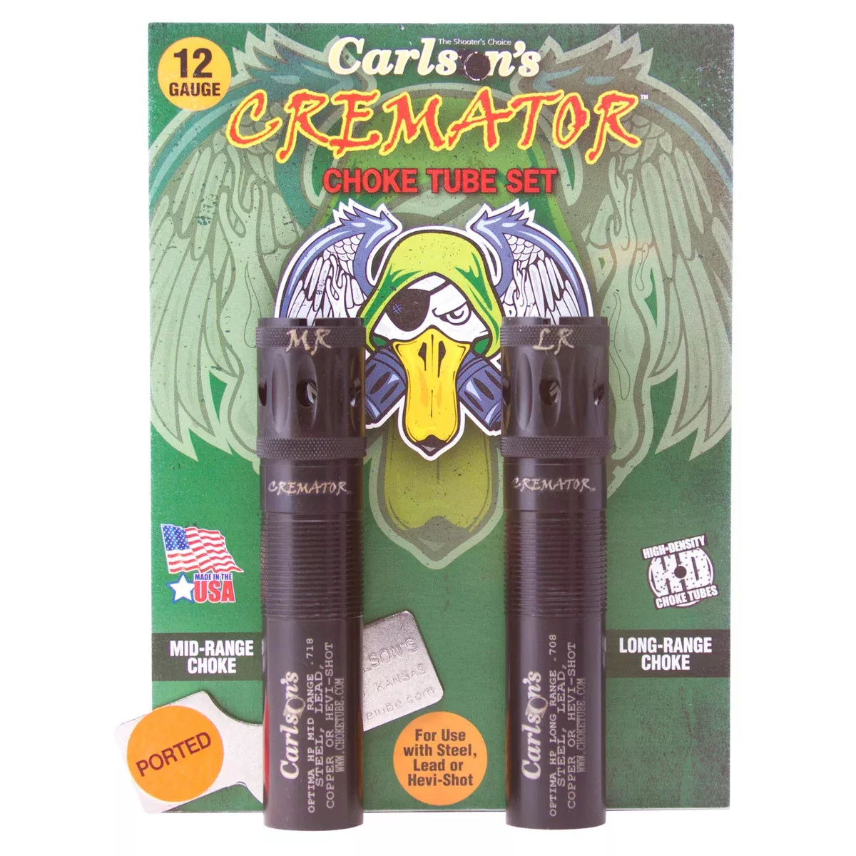 Carlson's Choke Tubes 11562 CrematorBeretta Optima HP 12 Gauge Mid/Long Range Ported 17-4 Stainless Steel