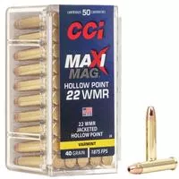 Cci 0024 Maxi- Mag Rimfire 22 Wmr 40 Gr Jacketed Hollow Point (Jhp) 50 Per Box/40 Cs
