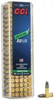 Cci 0033 Green Tag Competition 22 Lr 40 Gr 1070 Fps Lead Round Nose (Lrn) 100 Bx/50 Cs