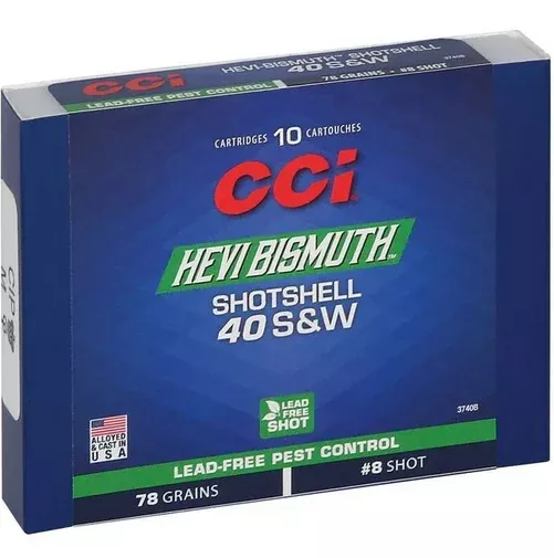 CCI Ammunition 40 S&W #8 Shot 78 Grain 10 Count