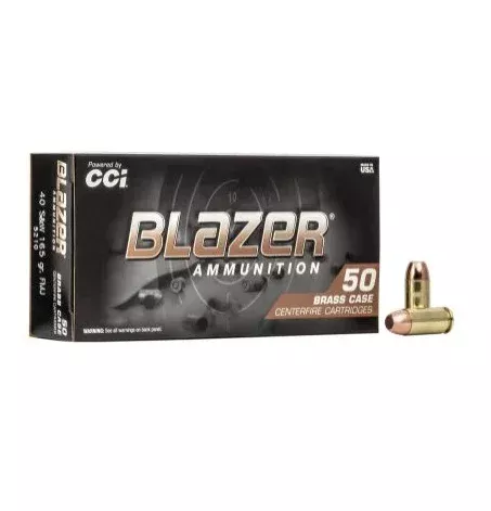 CCI Blazer Ammunition 40 S&W 165 Grain Full Metal Jacket 50 Count