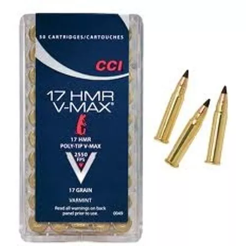 CCI V-MAX 17HMR 17GR Polymer Tip 50RDS
