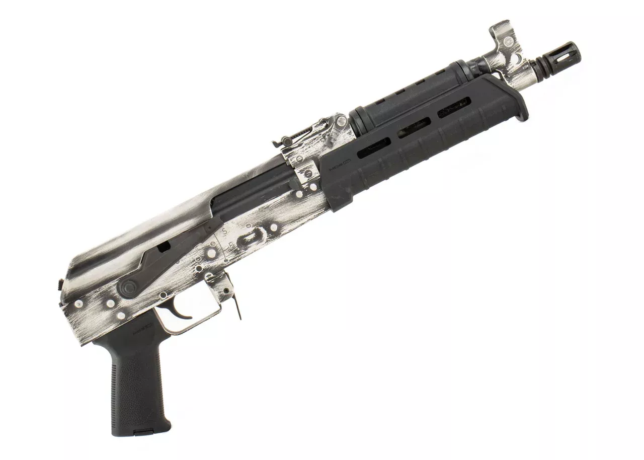 Century Arms VSKA Draco 10.5" 7.62x39mm AK Pistol Battleworn White Cerakote Blem - HG6501-X