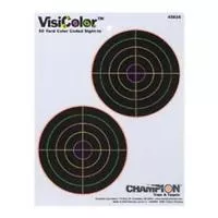 Champion Targets 45826 Visicolor 5 " Double Bullseye Paper Self- Adhesive 8.50 " X 11 " Multi- Color 10 Pk.
