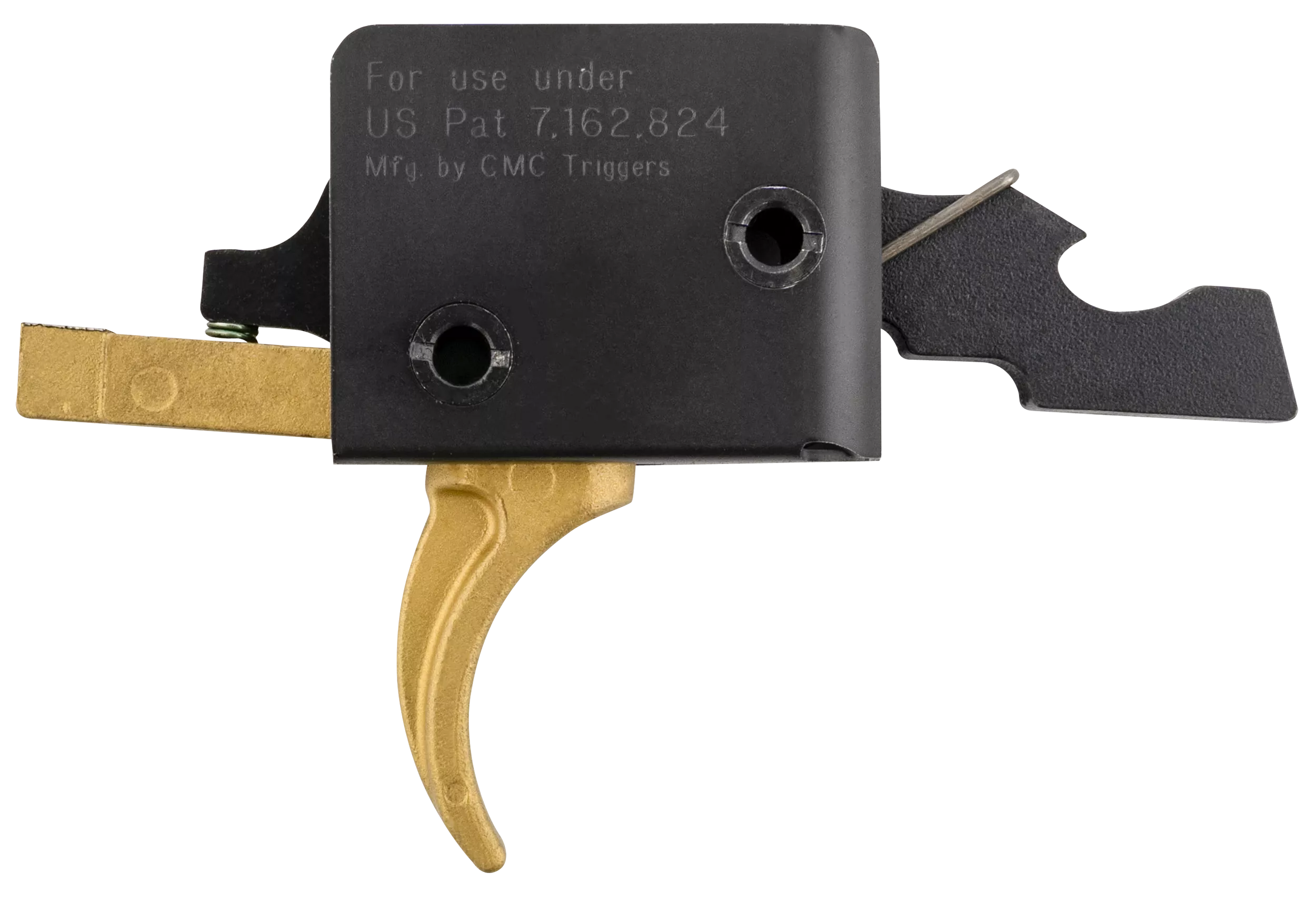 CMC Triggers 91501GF Drop-In Gold Finger Single-Stage Curved Trigger w/ 3-3.50 lbs Draw Weight & Gold Finish