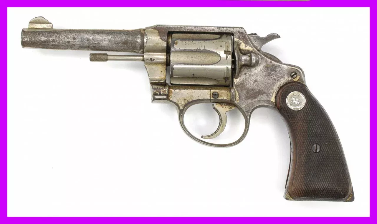 Colt Police Positive Revolver, .38 Special, 4 Barrel, Fixed Sights, Nickel7619