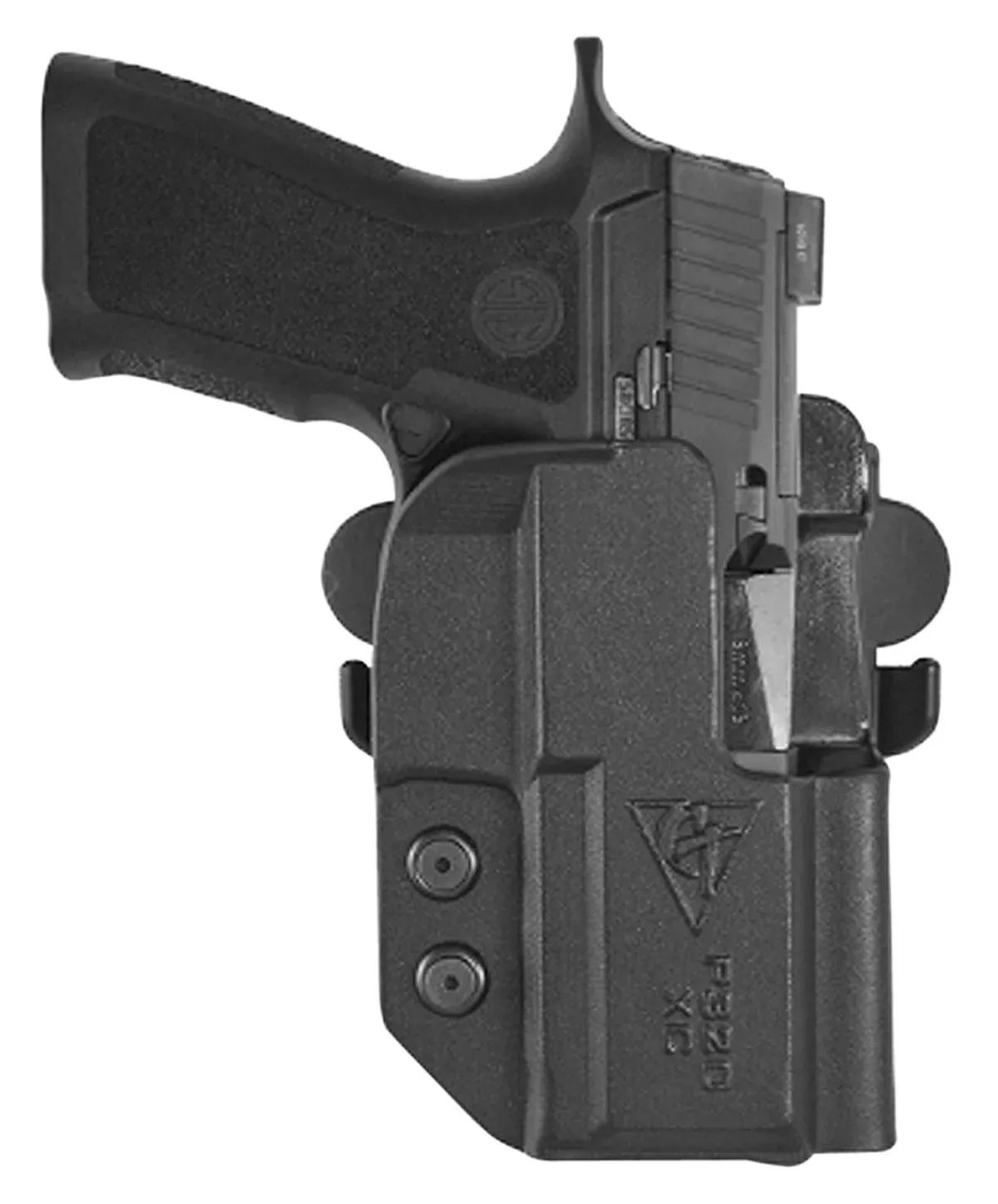 Comp-Tac C241SS260RBKN InternationalOWB Black Kydex Belt Loop/Paddle Fits Sig P320X Compact Right Hand
