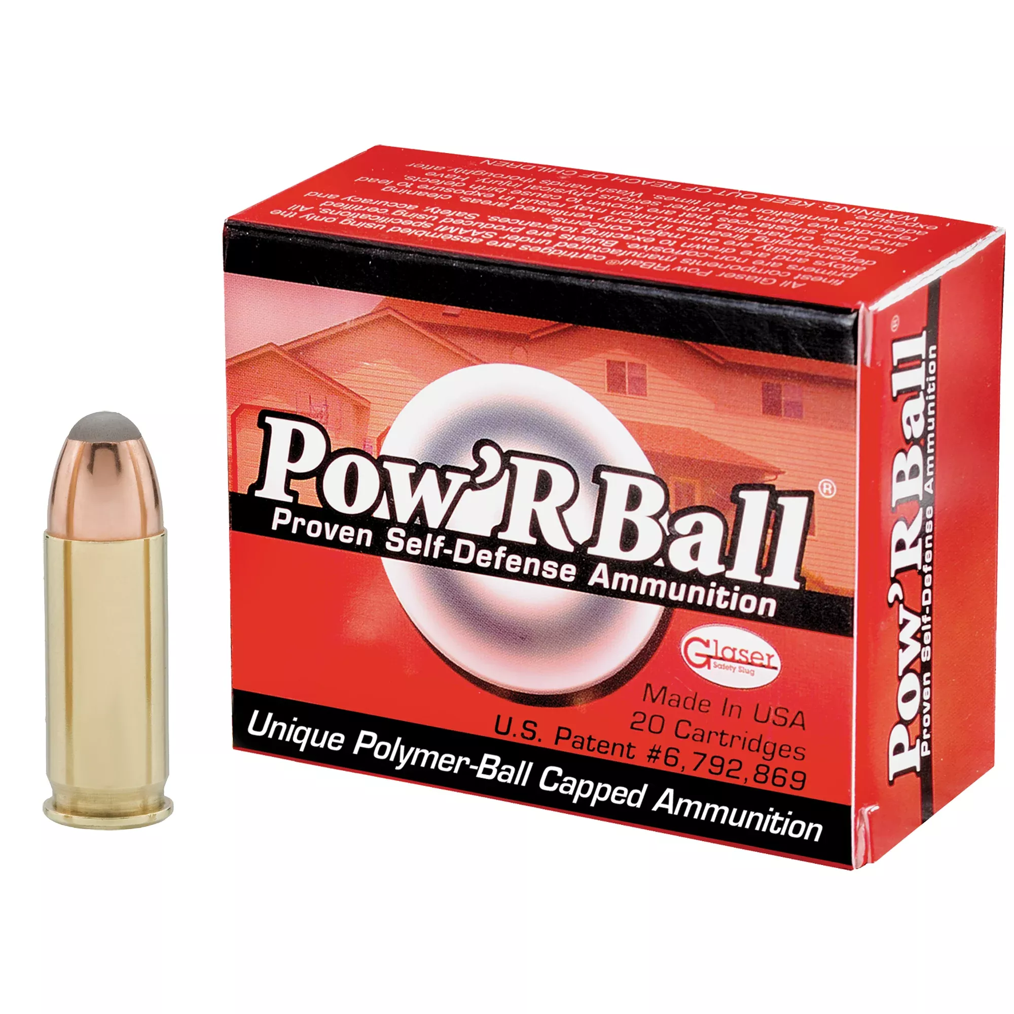 Corbon Ammo Pow'RBall .38 Super +P 100gr Polymer-Tipped Self-Defense Handgun Ammo 20rd PB38X100