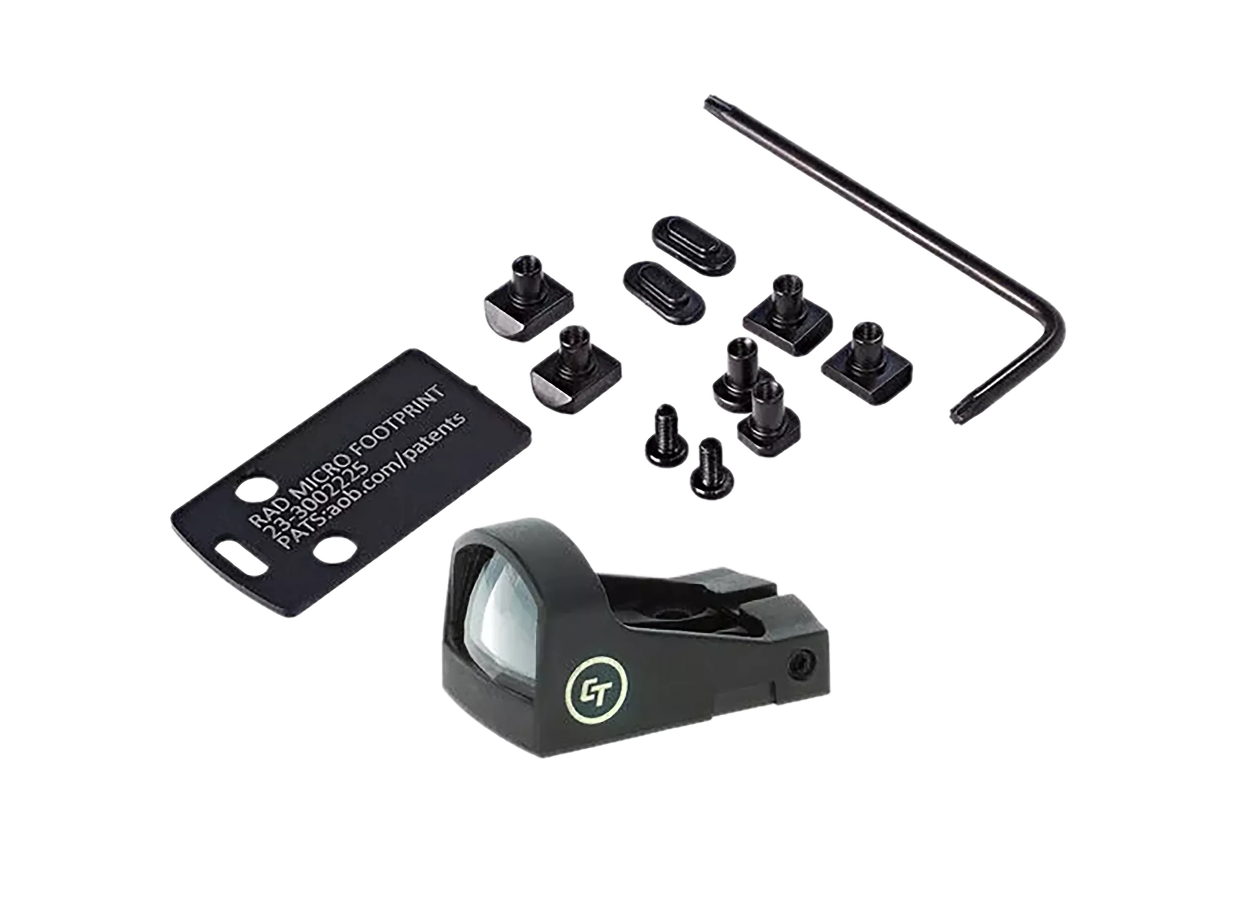 Crimson Trace 0130000201 CTS-1520 Combo Kit Limited Edition Matte Black 1x 3.25 MOA Red Dot Reticle,Compatible w/Glock,S&W M&P