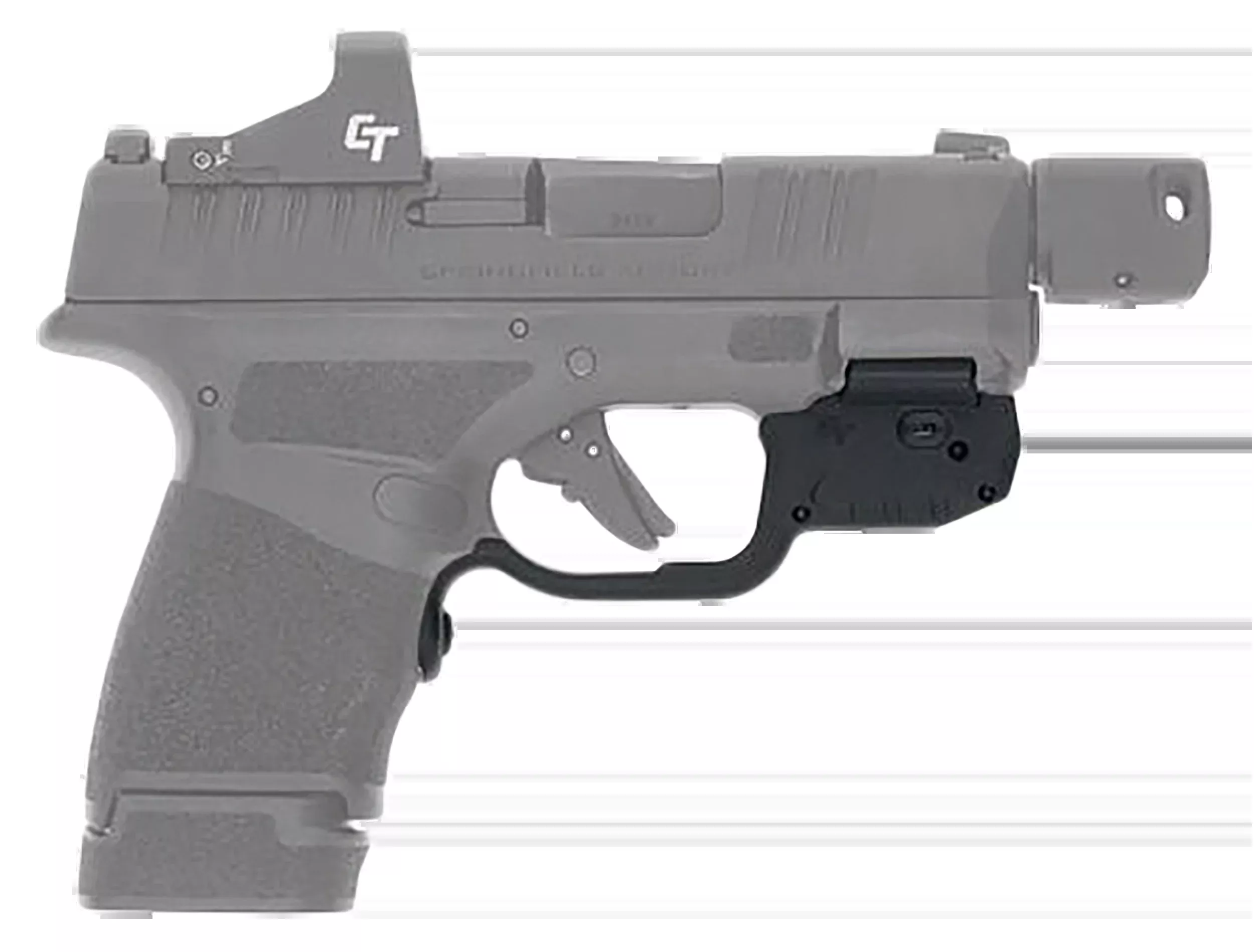 Crimson Trace Laserguard Green Laser Sight for Springfield Hellcat, Instinctive Activation, 0101820