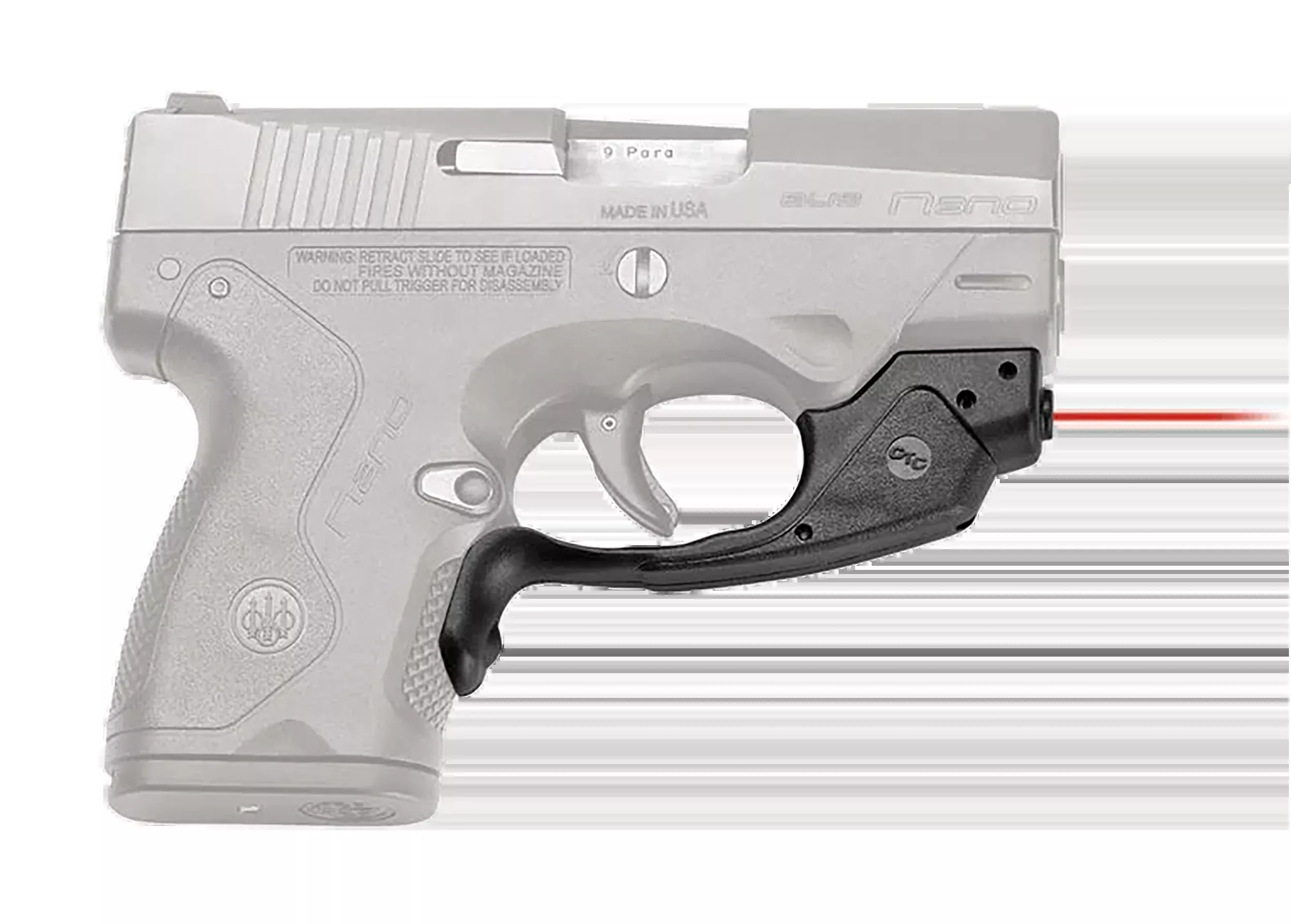 Crimson Trace Laserguard Red Laser Sight for Beretta Nano, Black Polymer - 0137001