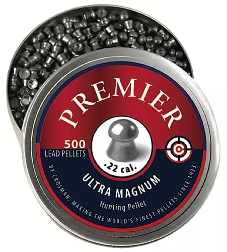 Crosman LDP22 Premier Ultra Magnum 22 Lead Domed Pellet 500/Tin