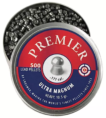 Crosman LUM77 Premier Ultra Magnum 177 Lead Domed Heavy Pellet 500/Tin