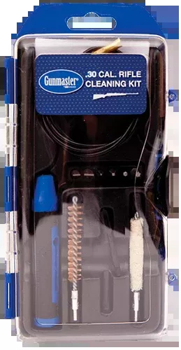 DAC GunMaster .30 Cal Rifle Cleaning Kit, 14-Piece Compact Set with Pull Cord – GM30LR
