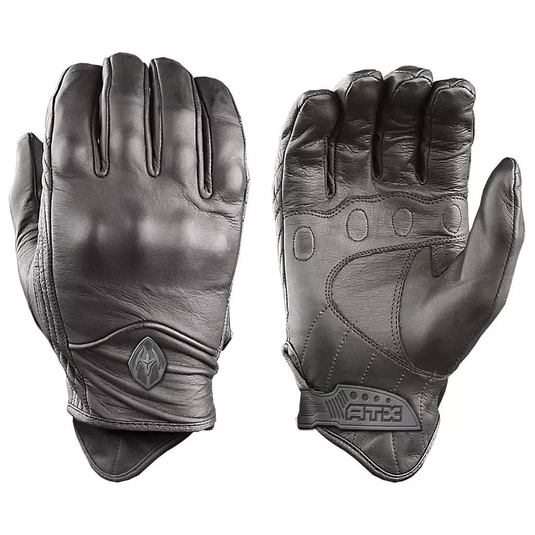 Damascus Gear All-Leather Gloves with Knuckle Armor