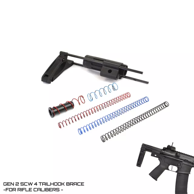 Dead Foot SCW 4 Gen 2 "TAILHOOK" PISTOL BRACE Kit- FOR RIFLE CALIBER AR-15 Deadfoot AR15 RC