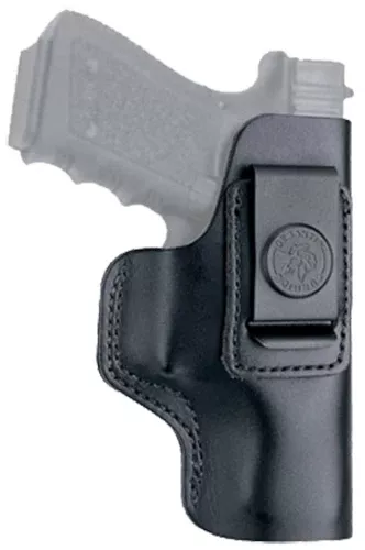 DeSantis Gunhide 031BBD9Z0 InsiderOWB Black Leather Belt Clip Compatible w/Ruger LC9/Glock 42/43 Left Hand