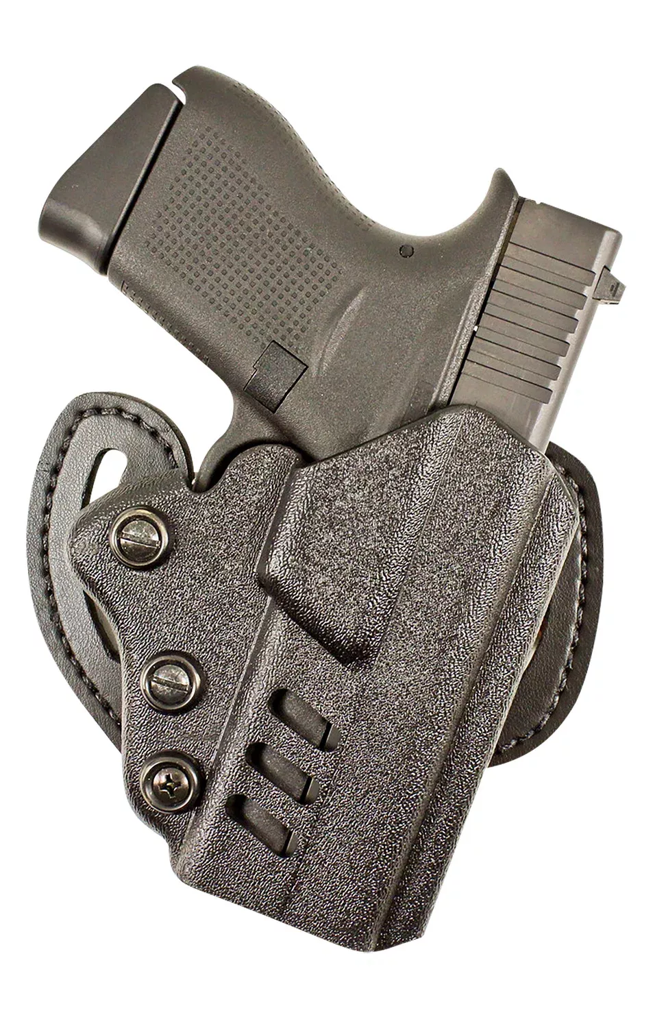 DeSantis Gunhide 042KAB2Z0 FacilitatorOWB Black Kydex Belt Slide Fits Glock 17/17 Gen5/22/31/47 Right Hand