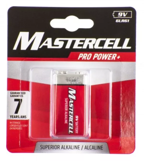 Dorcy Mastercell 9V Alkaline Battery, 1-Pack — Long 7-Year Shelf Life, Foil Jacket, 41-1610