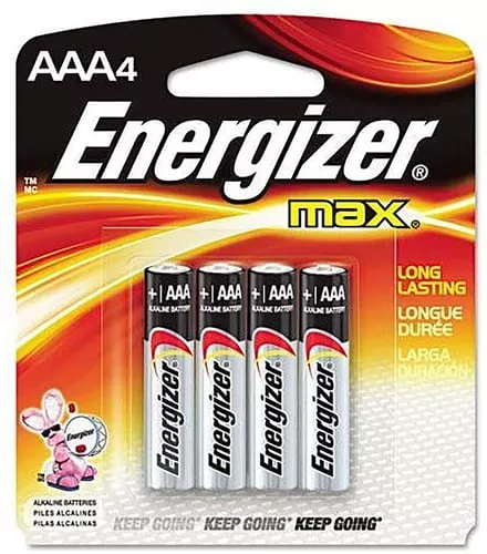 Energizer E92BP4 AAA Max Black/Silver 1.5V Alkaline Qty (4) Single Pack